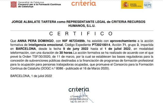 formación inteligencia emocional